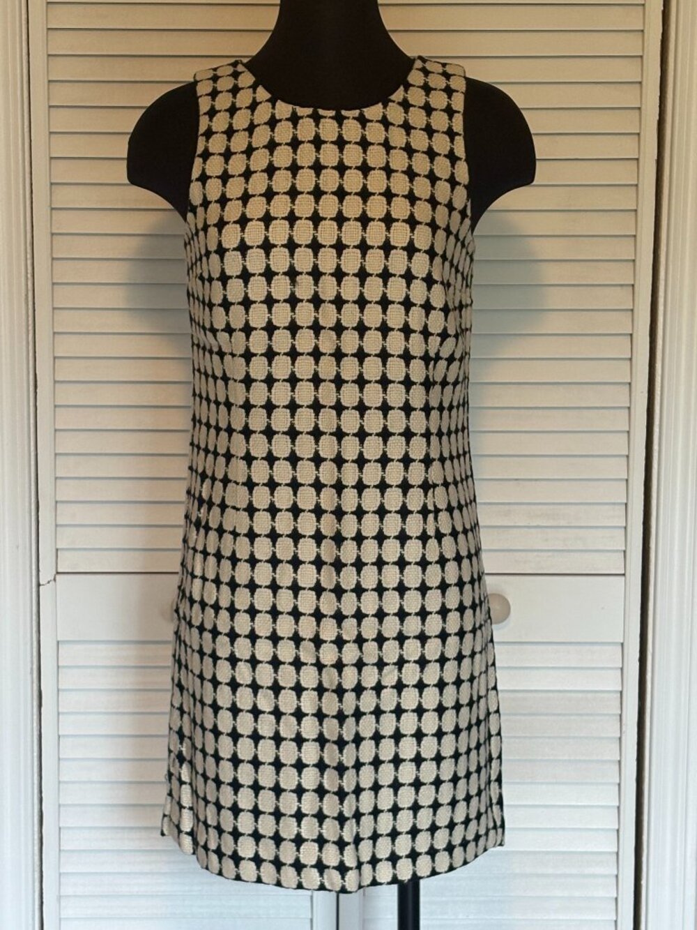 Pim + Larkin Geometric Print Sheath Dress, Black & Cream S